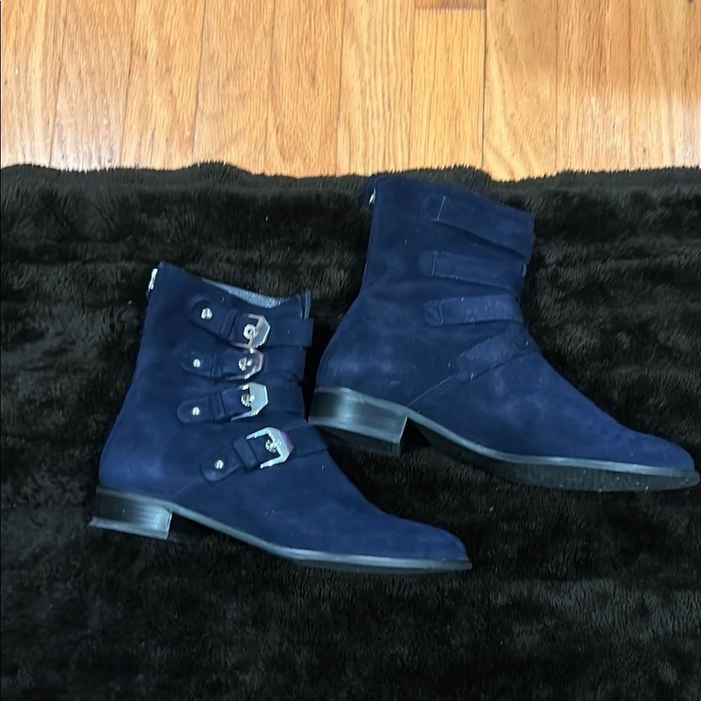 Stuart Weismann Navy Blue Boots
